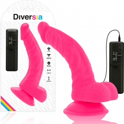 Diversia dildo flexible con vibracion 21.5 cm - rosa