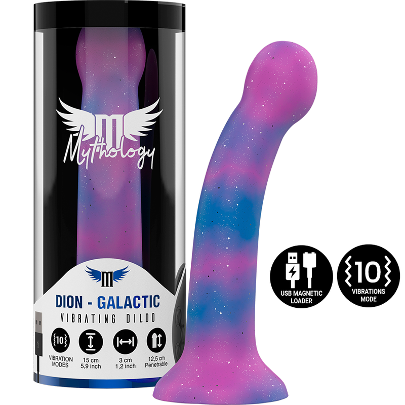 Mythology dion galactic dildo s - vibrador compatible con watchme wireless technology