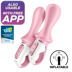 Satisfyer air pump booty 5+ vibrador anal inflable - rosa