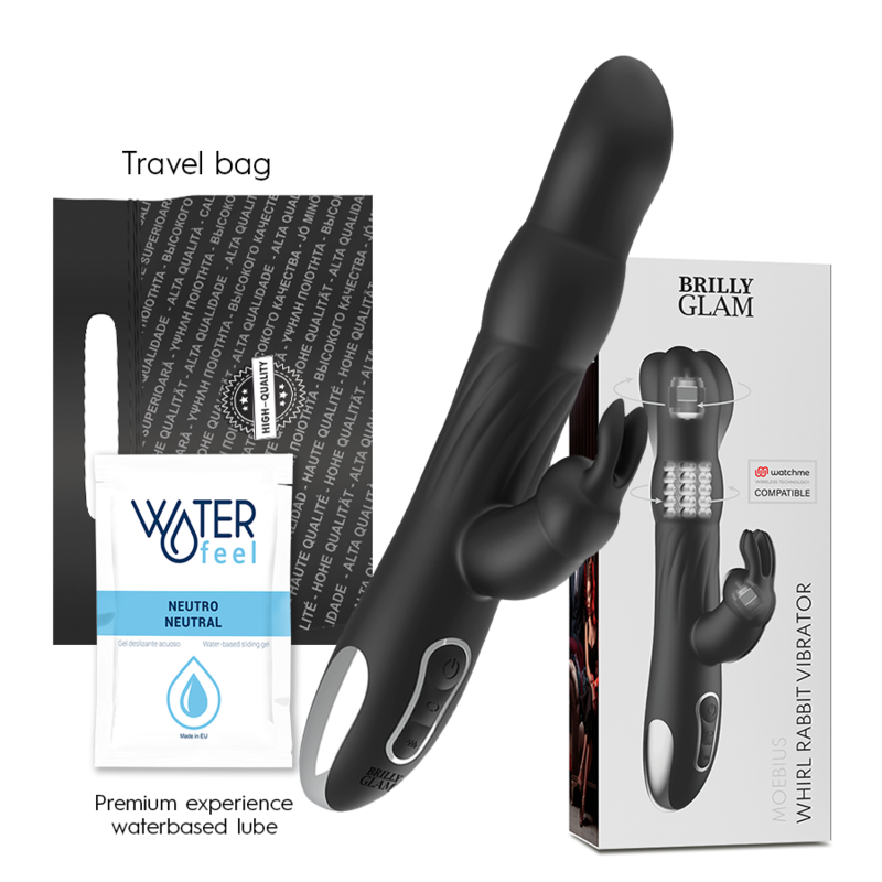 Brilly glam moebius rabbit vibrator & rotator compatible con watchme wireless technology