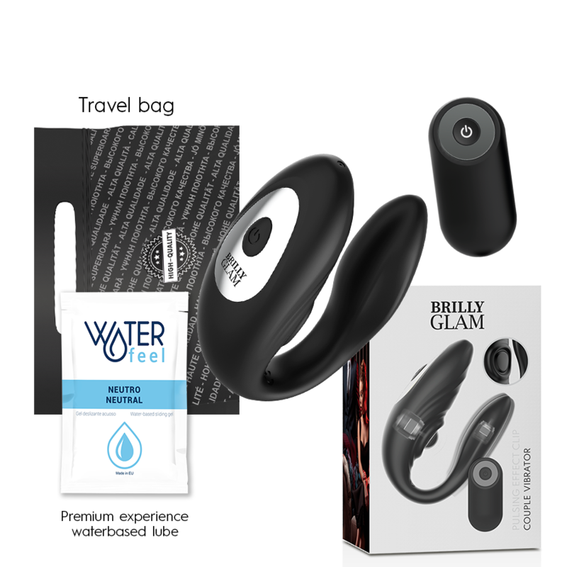 Brilly glam couple pulsing & vibrating control remoto