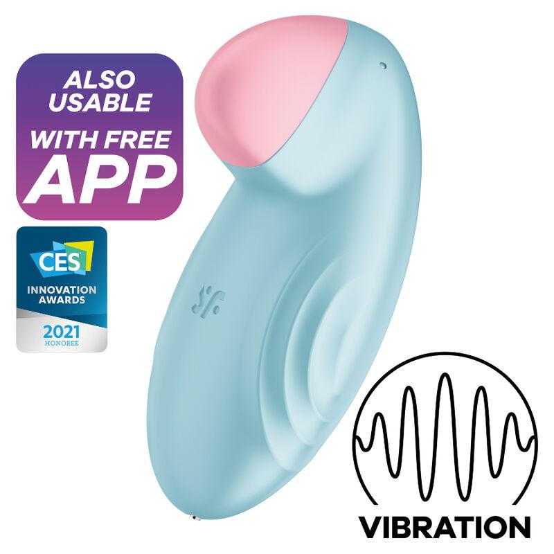 Satisfyer tropical tip vibrador lay-on - azul