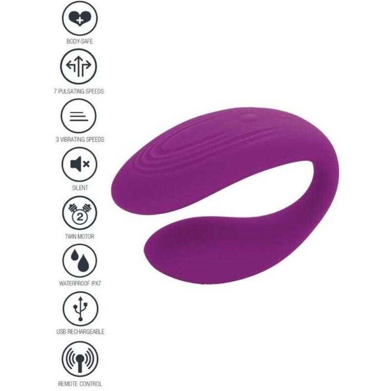 Xocoon - bound love vibrador para parejas morado