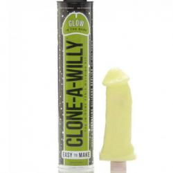 Clone a willy clonador pene verde luminiscente con vibrador