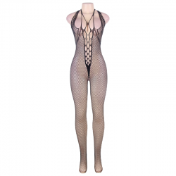 Queen lingering bodystocking cuello halter y espalda abierta s-l