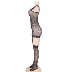 Queen lingerie bodystocking estilo leopardo s-l