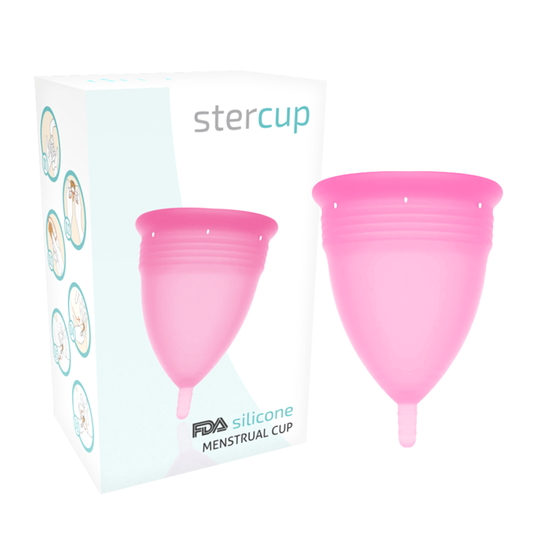 Stercup copa menstrual fda silicone talla l rosa