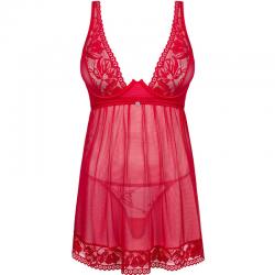 Obsessive - lacelove babydoll & tanga rojo xs/s