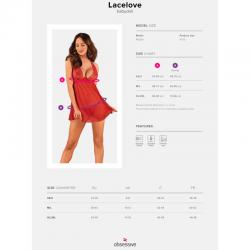 Obsessive - lacelove babydoll & tanga rojo xs/s