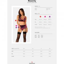 Obsessive - rosenty set tres piezas xs/s