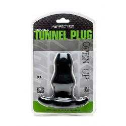 Perfect fit double tunnel plug xl - negro