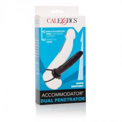 Calex accomodator arnes para doble penetracion negro