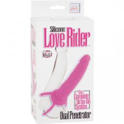 Calex dual penetrator dildo con arnes rosa