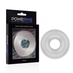 Powering super flexible y resistente anillo pene 5cm pr03 clear