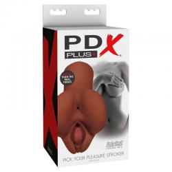 Pdx plus+ pick your pleasure masturbador doble marron