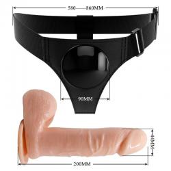 Pretty love - harness briefs arnés universal con dildo tom 20 cm natural