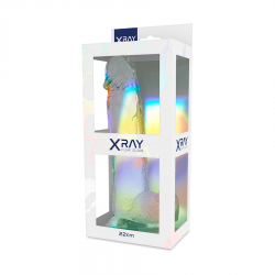 Xray clear dildo realista transparente 22cm x 4.6cm