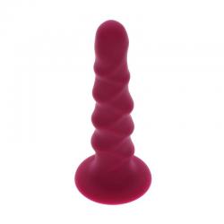 Get real - ribbed dong 12 cm rojo