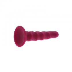 Get real - ribbed dong 12 cm rojo