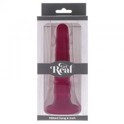 Get real - ribbed dong 12 cm rojo