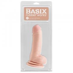 Basix pene de gelatina succion natural 18 cm