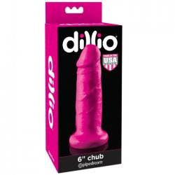 Dillio dildo con ventosa chub 15.2 cm rosa