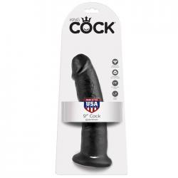 King cock 9" pene negro 22.9 cm