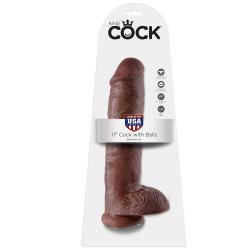 King cock 11" pene realistico marron 28 cm