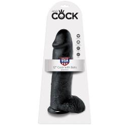 King cock 12" pene realistico negro 30.48 cm