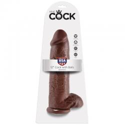 King cock 12" pene realistico marron 30.48 cm