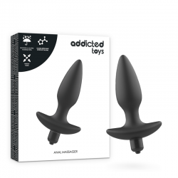 Addicted toys masajeador plug anal con vibración negro