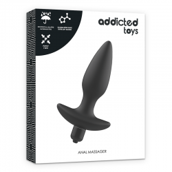 Addicted toys masajeador plug anal con vibración negro