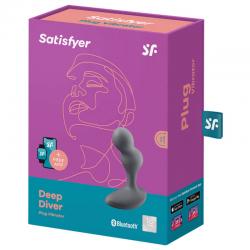 Satisfyer deep diver plug vibrador app - gris