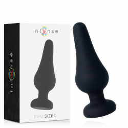 Intense anal plug pipo l silicone negro 13 cm