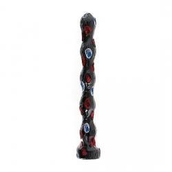 All black anal beads 41,5cm