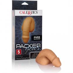 Packing penis pene de silicona 12.75cm caramelo