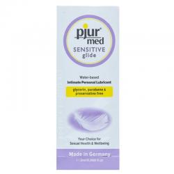 Pjur med sensitive glide lubricante base agua 2 ml