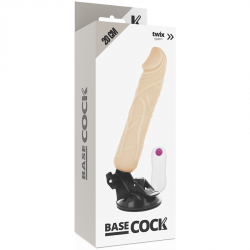 Basecock - vibrador realistico control remoto natural 20 cm