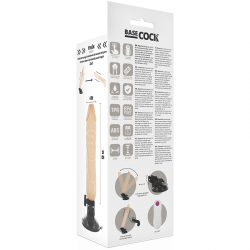 Basecock - vibrador realistico control remoto natural 20 cm