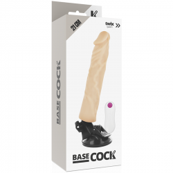 Basecock - vibrador realistico control remoto natural 21 cm