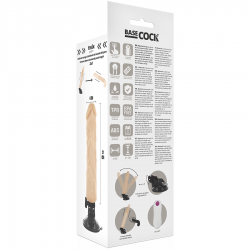 Basecock - vibrador realistico control remoto natural 21 cm