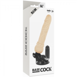 Basecock - vibrador realistico control remoto natural 19.5 cm