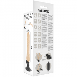 Basecock - vibrador realistico control remoto natural 19.5 cm