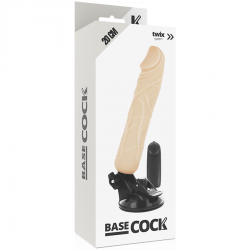 Basecock - vibrador realistico control remoto natural 20 cm