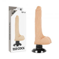 Basecock - vibrador realistico 2-1 natural 18.5 cm