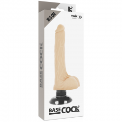 Basecock - vibrador realistico 2-1 natural 18.5 cm