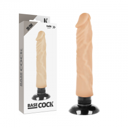 Basecock - vibrador realistico 2-1 natural 20 cm