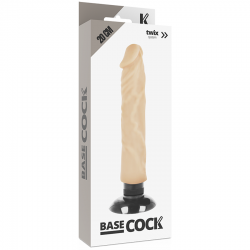 Basecock - vibrador realistico 2-1 natural 20 cm