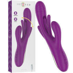 Intense - apolo vibrador multifunción recargable 7 vibraciones con lengua oscilante morado