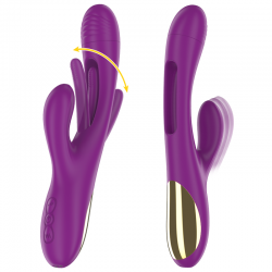 Intense - apolo vibrador multifunción recargable 7 vibraciones con lengua oscilante morado